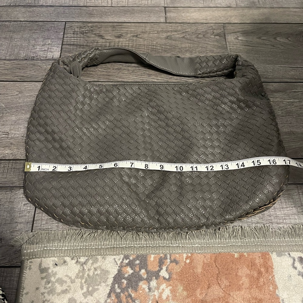 Gray Woven shoulder Bag